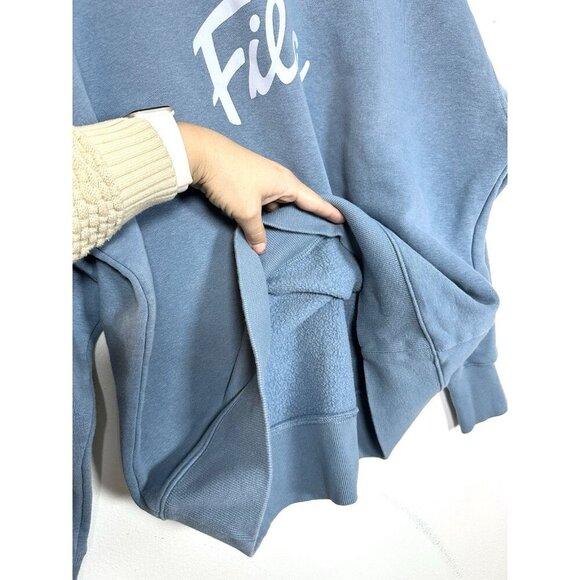 FILA Crew Neck Sweatshirt Womens XL Pullover Light Blue Springlake Logo Spring - Picture 8 of 10